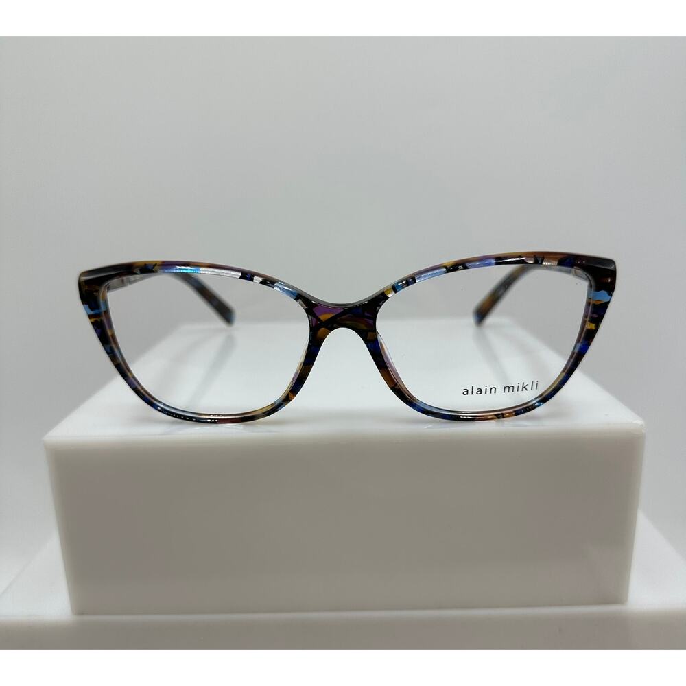 Alain Mikli A03082 013 Red Havana Blue Womens Butterfly Eyeglass Frame 54-15-140